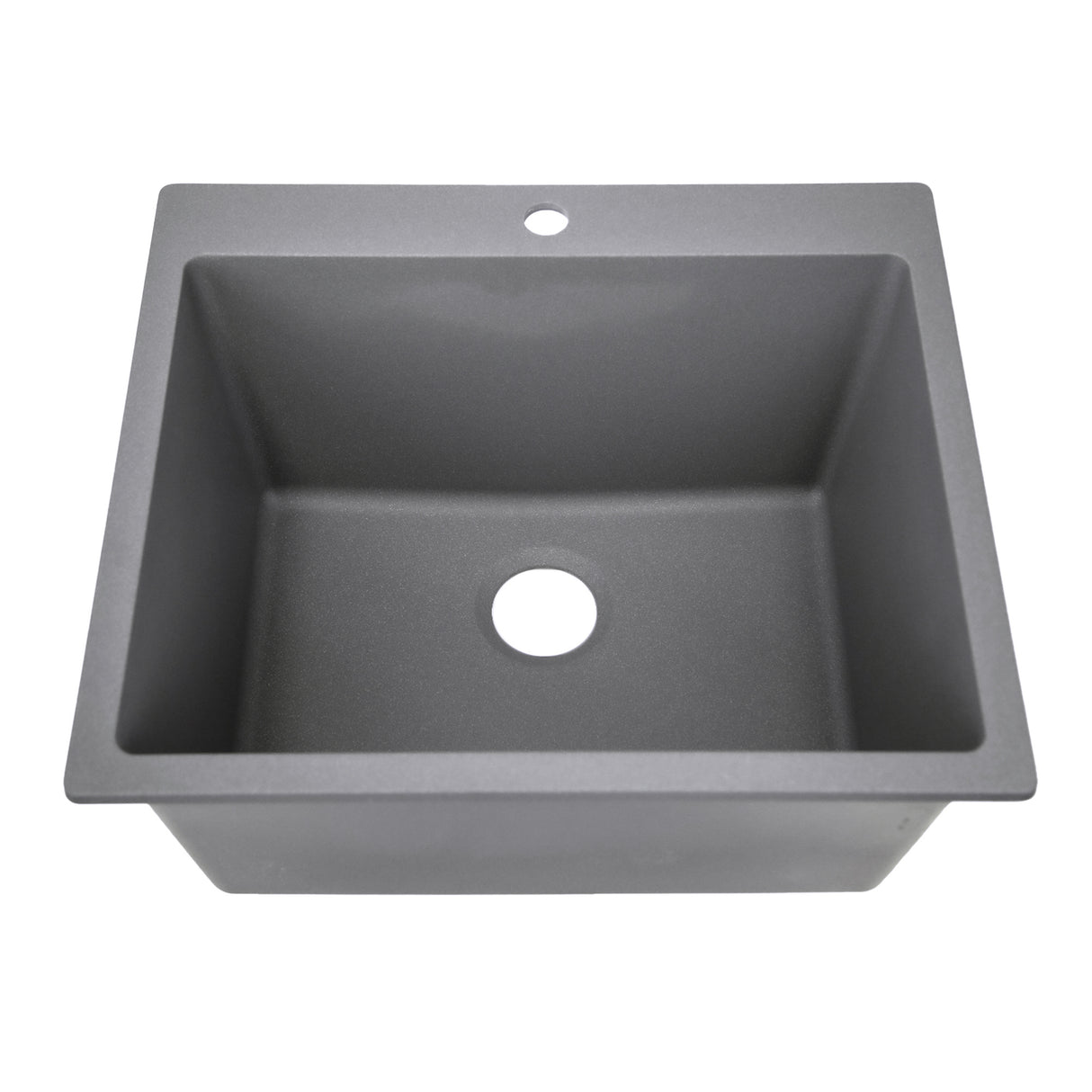 Nantucket Sinks Single Bowl Dual-mount Granite Composite Laundry Sink Titanium