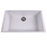 Nantucket Sinks Large Single Bowl Undermount Granite Composite White