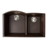 Nantucket Sinks 60/40 Double Bowl Undermount Granite Composite Brown