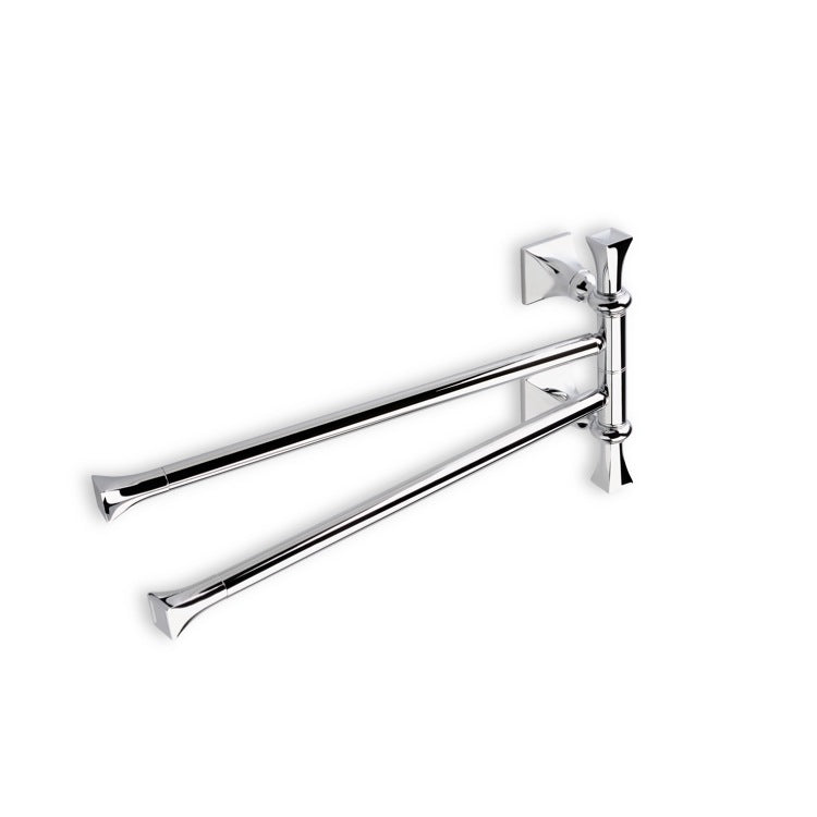 Swivel Double Towel Bar, Chrome, 17 Inch, Classic-Style