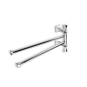 Swivel Double Towel Bar, Chrome, 17 Inch, Classic-Style