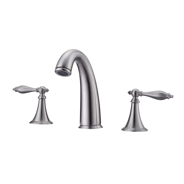 Virtu USA Caroline Avenue 36" Single Bath Vanity with Dazzle White Quartz Top and Square Sink with Brushed Nickel Faucet with Matching Mirror