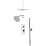 Artos Otella Thermostatic Shower Trim Kit with Wall & Ceiling Mount Shower Head, Hand Shower in Chrome – Wide Control Trim Style – PS109CH