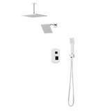 Artos Transitional Thermostatic Shower Trim Kit with Wall Mount Shower Head, Ceiling Mount Shower Head, Hand Shower in Chrome – PS110CH