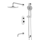 Artos Opera Thermostatic Shower Trim Kit with Hand Shower on Slide Bar, Tub Filler in Chrome – Wide Control Trim Style – PS116CH