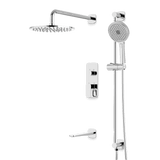 Artos Harmony Thermostatic Shower Trim Kit with Hand Shower on Slide Bar, Tub Filler in Chrome – 8" Shower Head Size – PS116W8TRCH