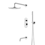 Artos Opera Thermostatic Shower Trim Kit with Hand Shower, Tub Filler in Chrome – Wide Control Trim Style – PS120CH
