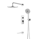Artos Harmony Thermostatic Shower Trim Kit with Hand Shower, Tub Filler in Chrome – 8" Shower Head Size – PS120W8TRCH
