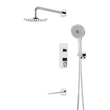 Artos Harmony Thermostatic Shower Trim Kit with Hand Shower, Tub Filler in Chrome – 12" Shower Head Size – PS120W12TRCH