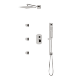 Artos Transitional Thermostatic Shower Trim Kit with Wall Mount Shower Head, Hand Shower on Slide Bar, Body Jets in Brushed Nickel – PS126BN