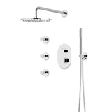 Artos Opera Thermostatic Shower Trim Kit with Hand Shower, Body Jets in Chrome – Wide Control Trim Style – PS128CH