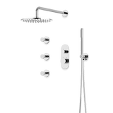Artos Opera Thermostatic Shower Trim Kit with Hand Shower, Body Jets in Chrome – Wide Control Trim Style – PS128CH