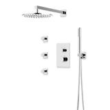 Artos Otella Thermostatic Shower Trim Kit with Hand Shower, Body Jets in Chrome – Wide Control Trim Style – PS129CH