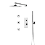 Artos Otella Thermostatic Shower Trim Kit with Hand Shower, Body Jets in Chrome – Wide Control Trim Style – PS129CH