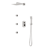 Artos Transitional Thermostatic Shower Trim Kit with Wall Mount Shower Head, Hand Shower, Body Jets in Brushed Nickel – PS130BN