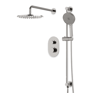Artos Opera Thermostatic Shower Trim Kit with Hand Shower on Slide Bar in Brushed Nickel – Wide Control Trim Style – PS136BN