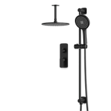 Artos Harmony Thermostatic Shower Trim Kit with Hand Shower on Slide Bar in Matte Black – 8" Shower Head Size – PS136W8TRBK