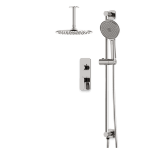 Artos Harmony Thermostatic Shower Trim Kit with Hand Shower on Slide Bar in Brushed Nickel – 10" (standard) Shower Head Size – PS136C10TRBN