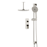 Artos Harmony Thermostatic Shower Trim Kit with Hand Shower on Slide Bar in Polished Nickel – 8" Shower Head Size – PS136W8TRPN