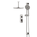 Artos Harmony Thermostatic Shower Trim Kit with Hand Shower on Slide Bar in Brushed Nickel – 8" Shower Head Size – PS136C8TRBN