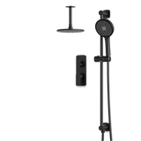 Artos Harmony Thermostatic Shower Trim Kit with Hand Shower on Slide Bar in Matte Black – 8" Shower Head Size – PS136W8TRBK