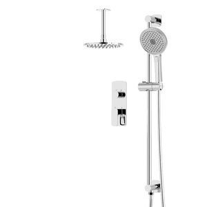 Artos Harmony Thermostatic Shower Trim Kit with Hand Shower on Slide Bar in Chrome – 8" Shower Head Size – PS136C8TRCH