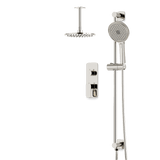 Artos Harmony Thermostatic Shower Trim Kit with Hand Shower on Slide Bar in Polished Nickel – 12" Shower Head Size – PS136C12TRPN