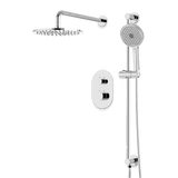 Artos Opera Thermostatic Shower Trim Kit with Hand Shower on Slide Bar in Chrome – Wide Control Trim Style – PS136CH