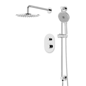 Artos Opera Thermostatic Shower Trim Kit with Hand Shower on Slide Bar in Chrome – Wide Control Trim Style – PS136CH