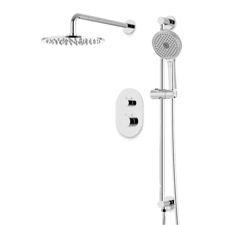 Artos Opera Thermostatic Shower Trim Kit with Hand Shower on Slide Bar in Chrome – Wide Control Trim Style – PS136CH