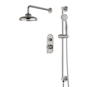 Artos Classic Thermostatic Shower Trim Kit with Hand Shower on Slide Bar in Brushed Nickel – Wide Control Trim Style – PS136DCLBN