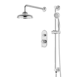 Artos Classic Thermostatic Shower Trim Kit with Hand Shower on Slide Bar in Chrome – Wide Control Trim Style – PS136DCLCH