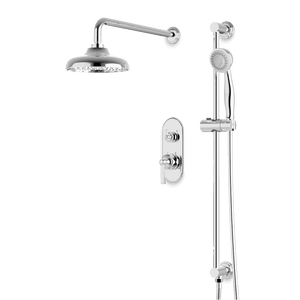 Artos Classic Thermostatic Shower Trim Kit with Hand Shower on Slide Bar in Chrome – Wide Control Trim Style