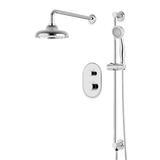 Artos Classic Thermostatic Shower Trim Kit with Hand Shower on Slide Bar in Chrome – Wide Control Trim Style – PS136DCLCH