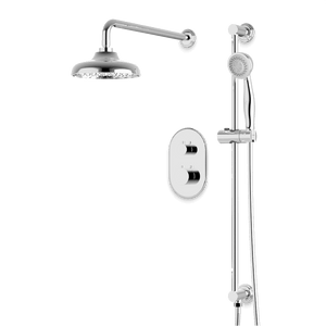 Artos Classic Thermostatic Shower Trim Kit with Hand Shower on Slide Bar in Chrome – Wide Control Trim Style – PS136DCLCH