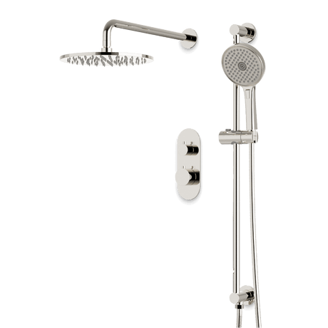 Artos Opera Thermostatic Shower Trim Kit with Hand Shower on Slide Bar in Polished Nickel – Linear Control Trim Style – PS136PN