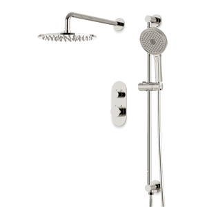 Artos Opera Thermostatic Shower Trim Kit with Hand Shower on Slide Bar in Polished Nickel – Linear Control Trim Style