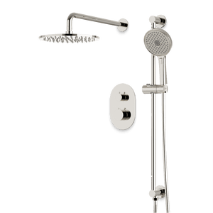 Artos Opera Thermostatic Shower Trim Kit with Hand Shower on Slide Bar in Polished Nickel – Linear Control Trim Style – PS136PN