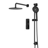 Artos Harmony Thermostatic Shower Trim Kit with Hand Shower on Slide Bar in Matte Black – 8" Shower Head Size – PS136W8TRBK