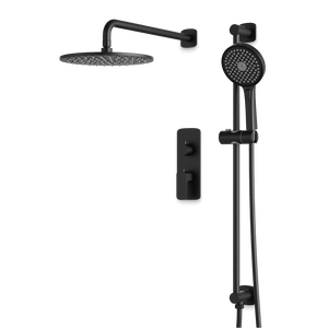 Artos Harmony Thermostatic Shower Trim Kit with Hand Shower on Slide Bar in Matte Black – 8