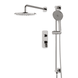 Artos Harmony Thermostatic Shower Trim Kit with Hand Shower on Slide Bar in Brushed Nickel – 8" Shower Head Size – PS136C8TRBN