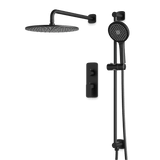 Artos Harmony Thermostatic Shower Trim Kit with Hand Shower on Slide Bar in Matte Black – 8" Shower Head Size – PS136W8TRBK