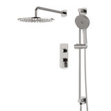 Artos Harmony Thermostatic Shower Trim Kit with Hand Shower on Slide Bar in Brushed Nickel – 12" Shower Head Size – PS136W12TRBN