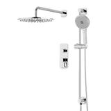 Artos Harmony Thermostatic Shower Trim Kit with Hand Shower on Slide Bar in Chrome – 8" Shower Head Size – PS136C8TRCH