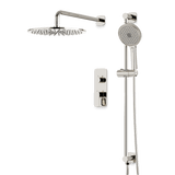 Artos Harmony Thermostatic Shower Trim Kit with Hand Shower on Slide Bar in Polished Nickel – 10" (standard) Shower Head Size – PS136C10TRPN