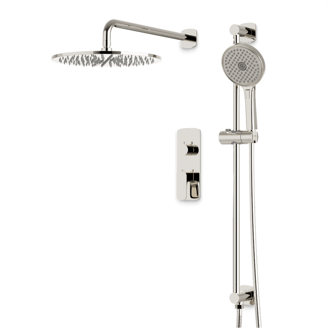 Artos Harmony Thermostatic Shower Trim Kit with Hand Shower on Slide Bar in Polished Nickel – 10" (standard) Shower Head Size – PS136C10TRPN