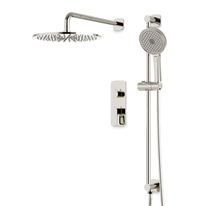 Artos Harmony Thermostatic Shower Trim Kit with Hand Shower on Slide Bar in Polished Nickel – 8