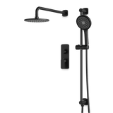 Artos Harmony Thermostatic Shower Trim Kit with Hand Shower on Slide Bar in Matte Black – 8" Shower Head Size – PS136W8TRBK