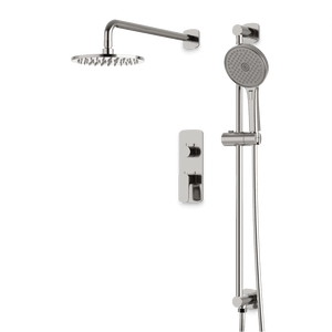 Artos Harmony Thermostatic Shower Trim Kit with Hand Shower on Slide Bar in Brushed Nickel – 10" (standard) Shower Head Size – PS136C10TRBN