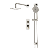 Artos Harmony Thermostatic Shower Trim Kit with Hand Shower on Slide Bar in Polished Nickel – 12" Shower Head Size – PS136W12TRPN